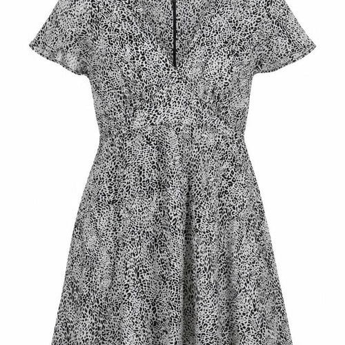 Motel Women's Black White Animal Print Dress S