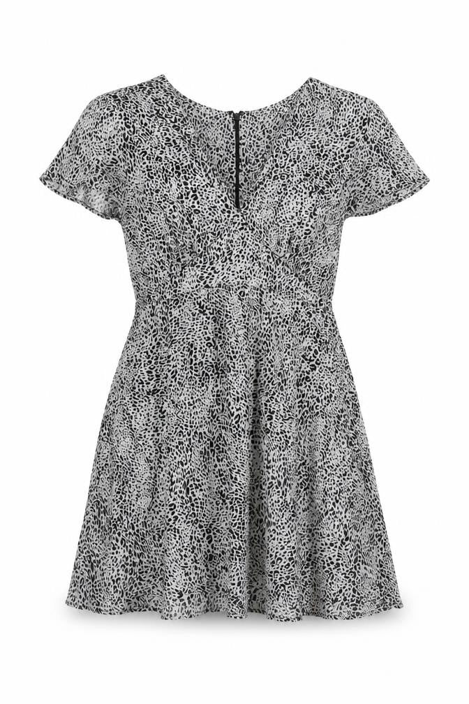 Motel Women's Black White Animal Print Dress S