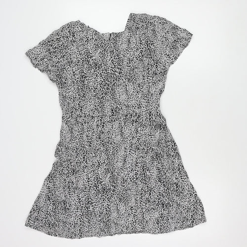 Motel Women's Black White Animal Print Dress S