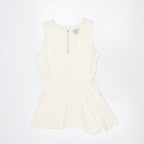 H&M Women's Ivory Sleeveless Top - Size M