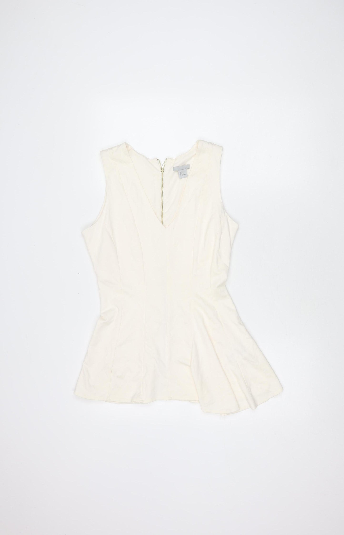 H&M Women's Ivory Sleeveless Top - Size M