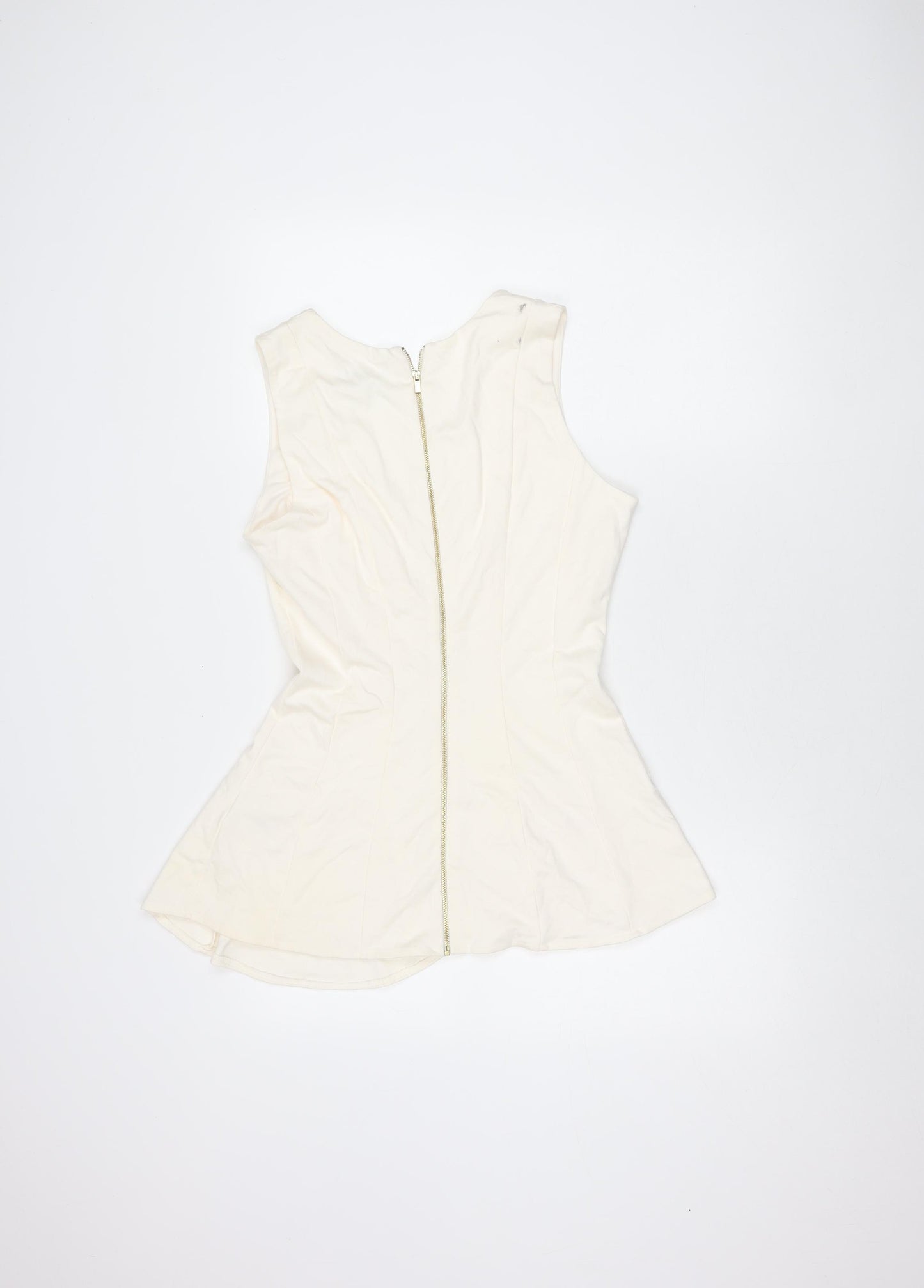 H&M Women's Ivory Sleeveless Top - Size M