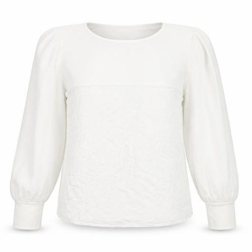 Mango Women's White Balloon Sleeve Blouse Size M