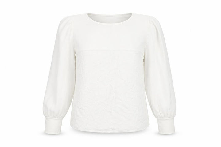 Mango Women's White Balloon Sleeve Blouse Size M