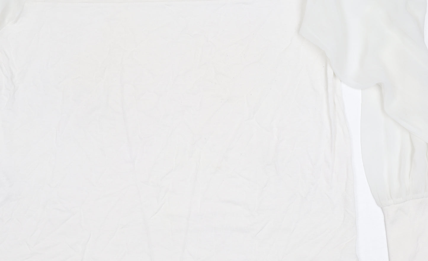 Mango Women's White Balloon Sleeve Blouse Size M