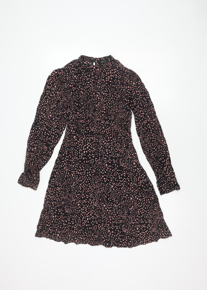 New Look Women's Black Animal Print Dress Size 6