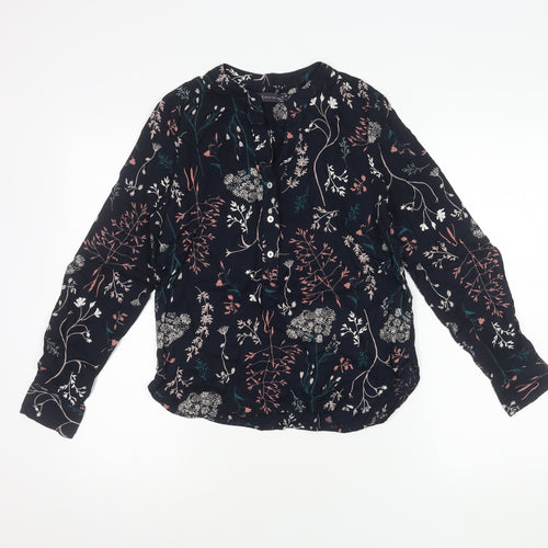 Marks and Spencer Women's Blue Floral Top Size 6