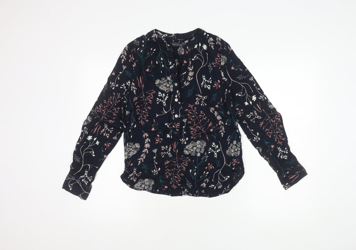 Marks and Spencer Women's Blue Floral Top Size 6
