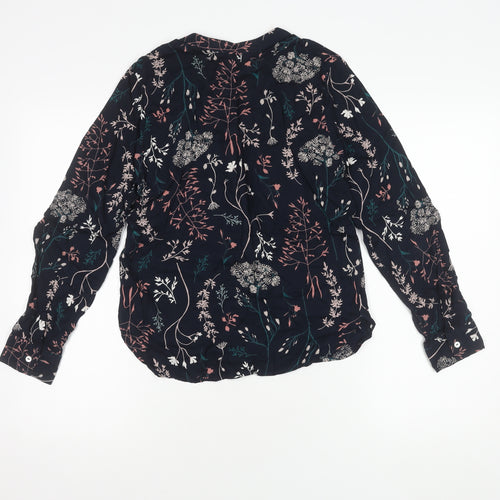 Marks and Spencer Women's Blue Floral Top Size 6