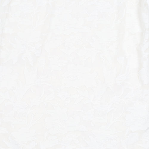 PrettyLittleThing Women's White Size 4 Short Cowl Neck Dress