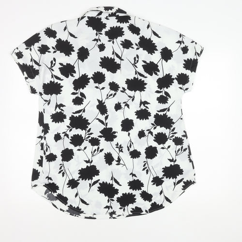 Marks and Spencer Women's Ivory Floral Top Size 10