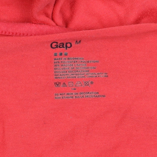 Gap Women's Red Tank Top, M, Ruffle Accent, Casual