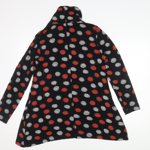Capri Women's Black Polka Dot Cowl Neck Dress S/M