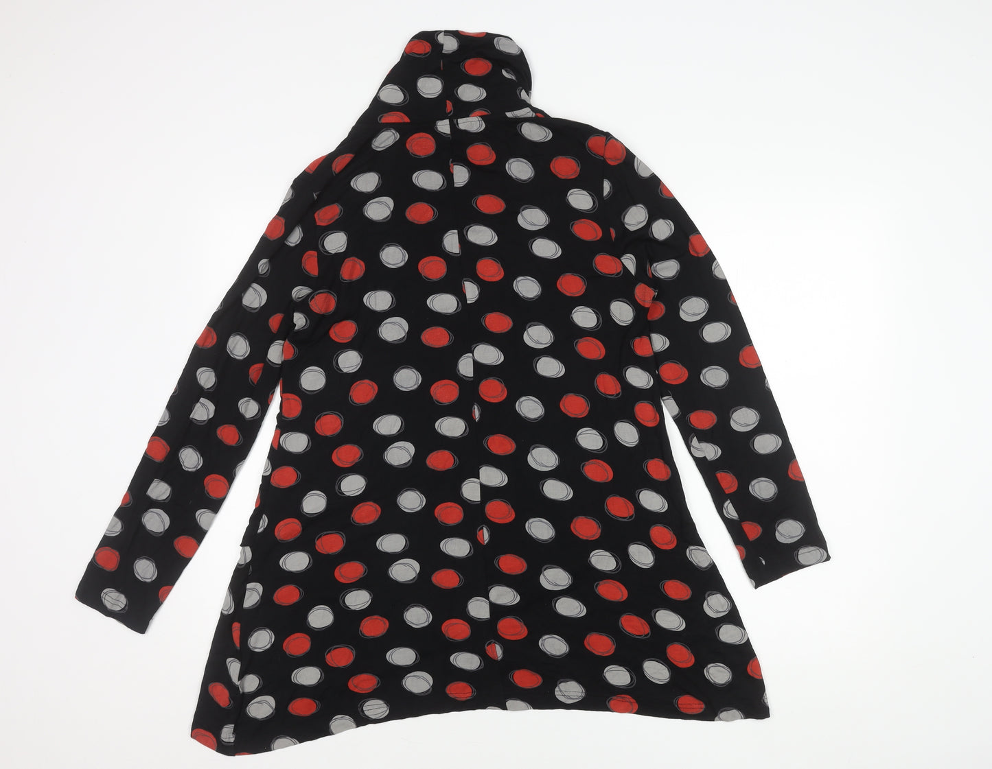 Capri Women's Black Polka Dot Cowl Neck Dress S/M
