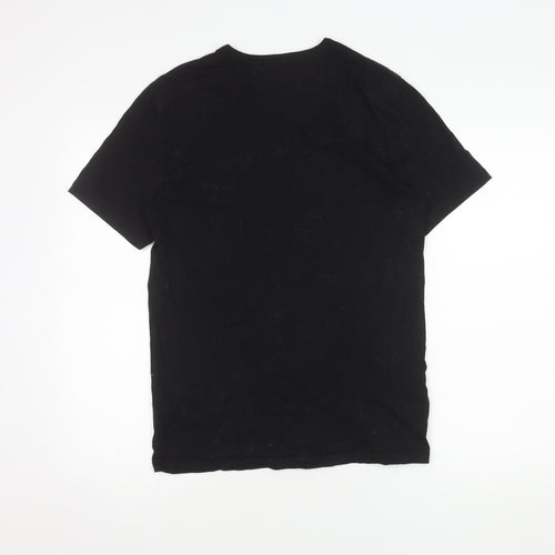 Hugo Boss Men's Black Cotton T-Shirt - M, Logo Accented