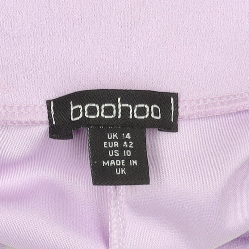 Boohoo Women's Purple Short Dress UK 14