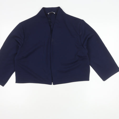 Quiz Women's Blue Cropped Blazer Size 18