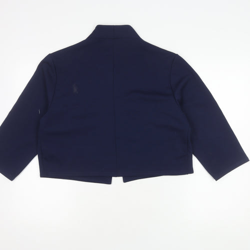 Quiz Women's Blue Cropped Blazer Size 18