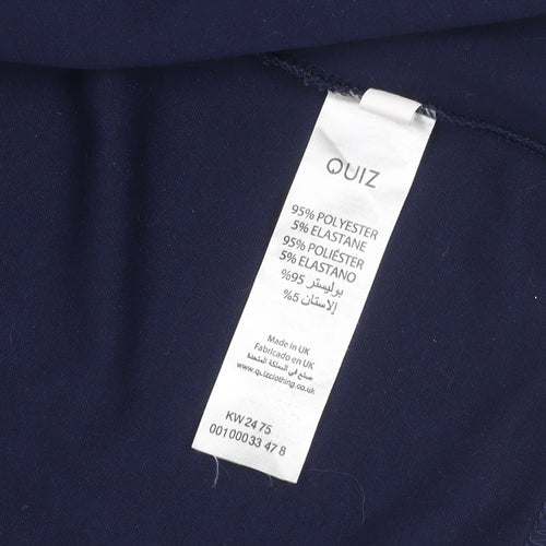 Quiz Women's Blue Cropped Blazer Size 18