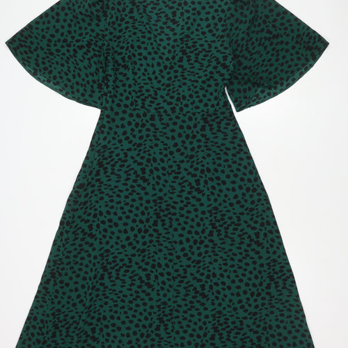 ASOS DESIGN Women's Green Midi A-Line Dress Size 12