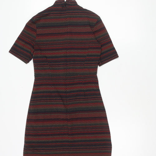 Topshop Women's Multicoloured Shift Dress Size 8