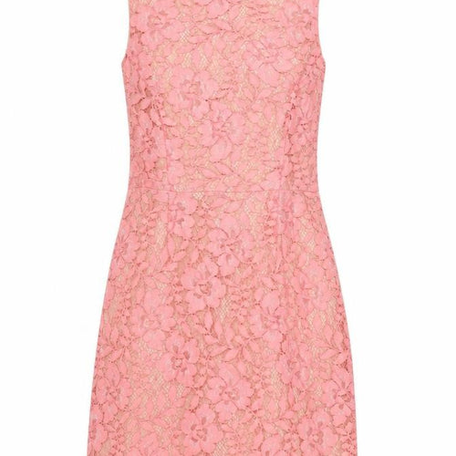 Oasis Women's Pink A-Line Floral Lace Dress, Size 6