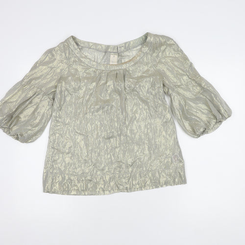 River Island Women's Silver Balloon Sleeve Top 14