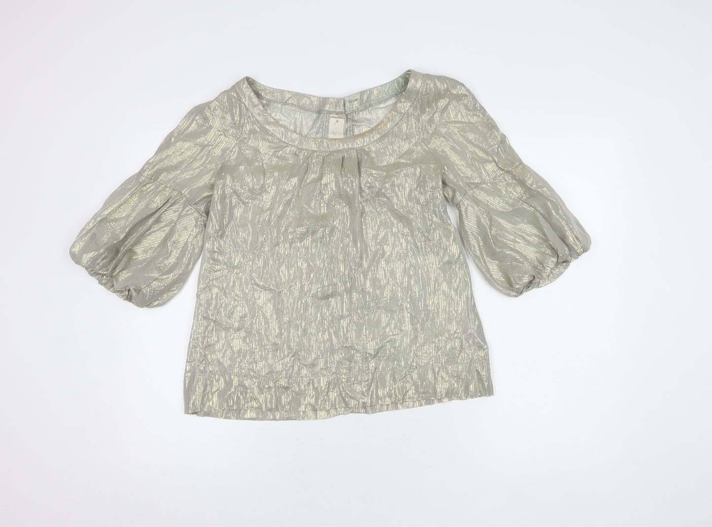 River Island Women's Silver Balloon Sleeve Top 14