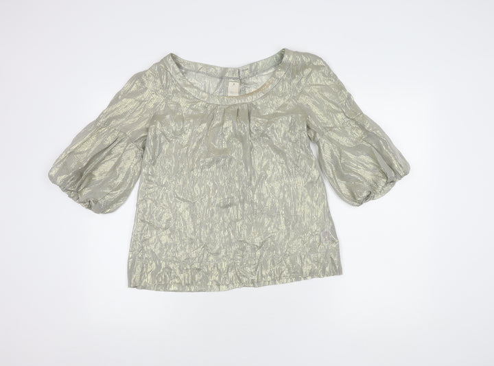 River Island Women's Silver Balloon Sleeve Top 14