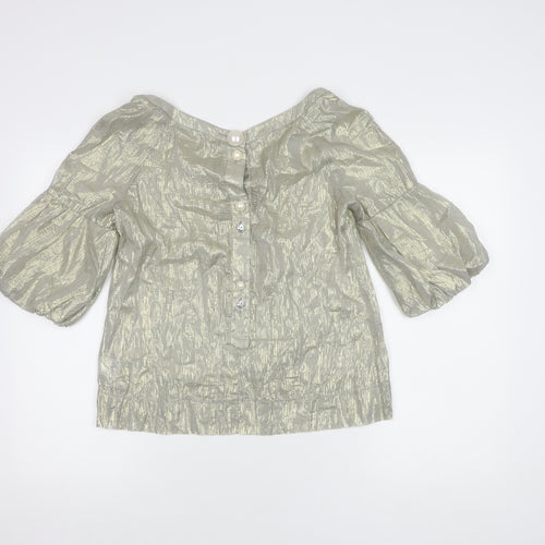 River Island Women's Silver Balloon Sleeve Top 14