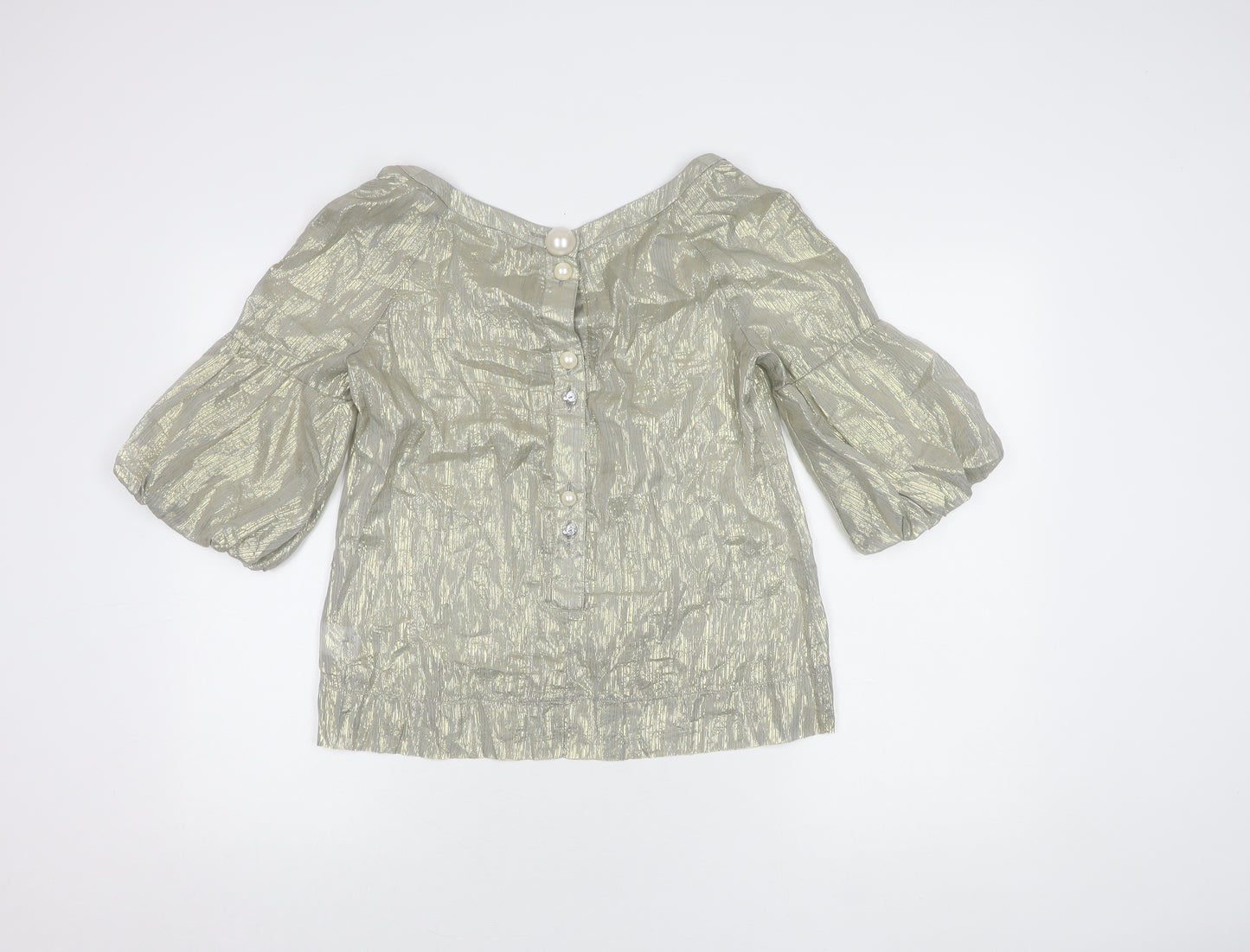 River Island Women's Silver Balloon Sleeve Top 14