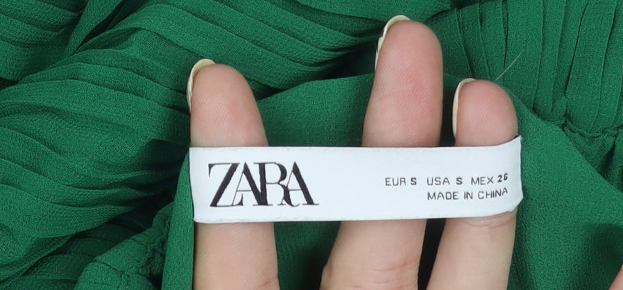 Zara Women's Green Sleeveless Jumpsuit S