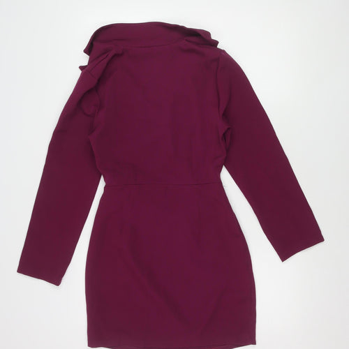Boohoo Women's Purple Long Sleeve Dress Size 10
