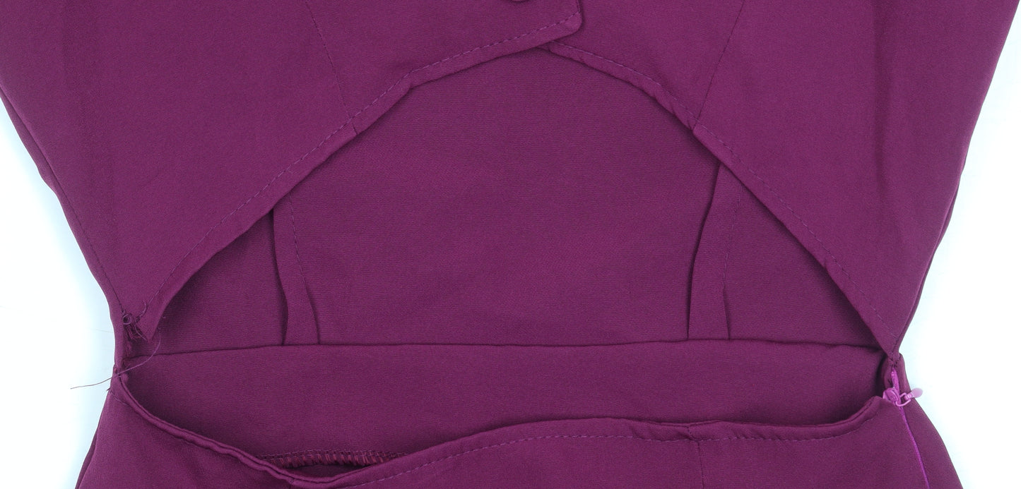 Boohoo Women's Purple Long Sleeve Dress Size 10