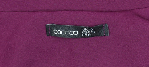 Boohoo Women's Purple Long Sleeve Dress Size 10