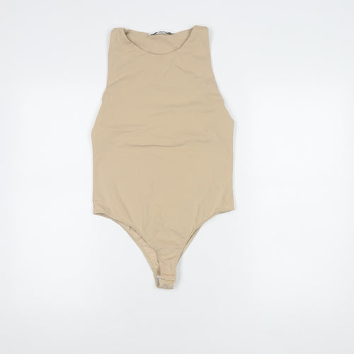 Michelle Keegan Beige Sleeveless Bodysuit Size 12