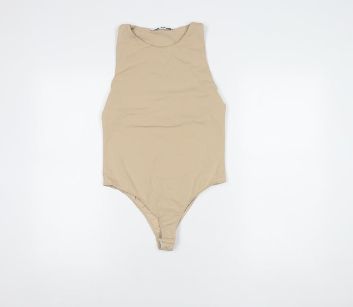 Michelle Keegan Beige Sleeveless Bodysuit Size 12