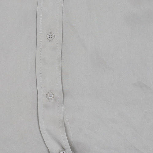 H&M Women's Beige Button-Up Shirt Size 12