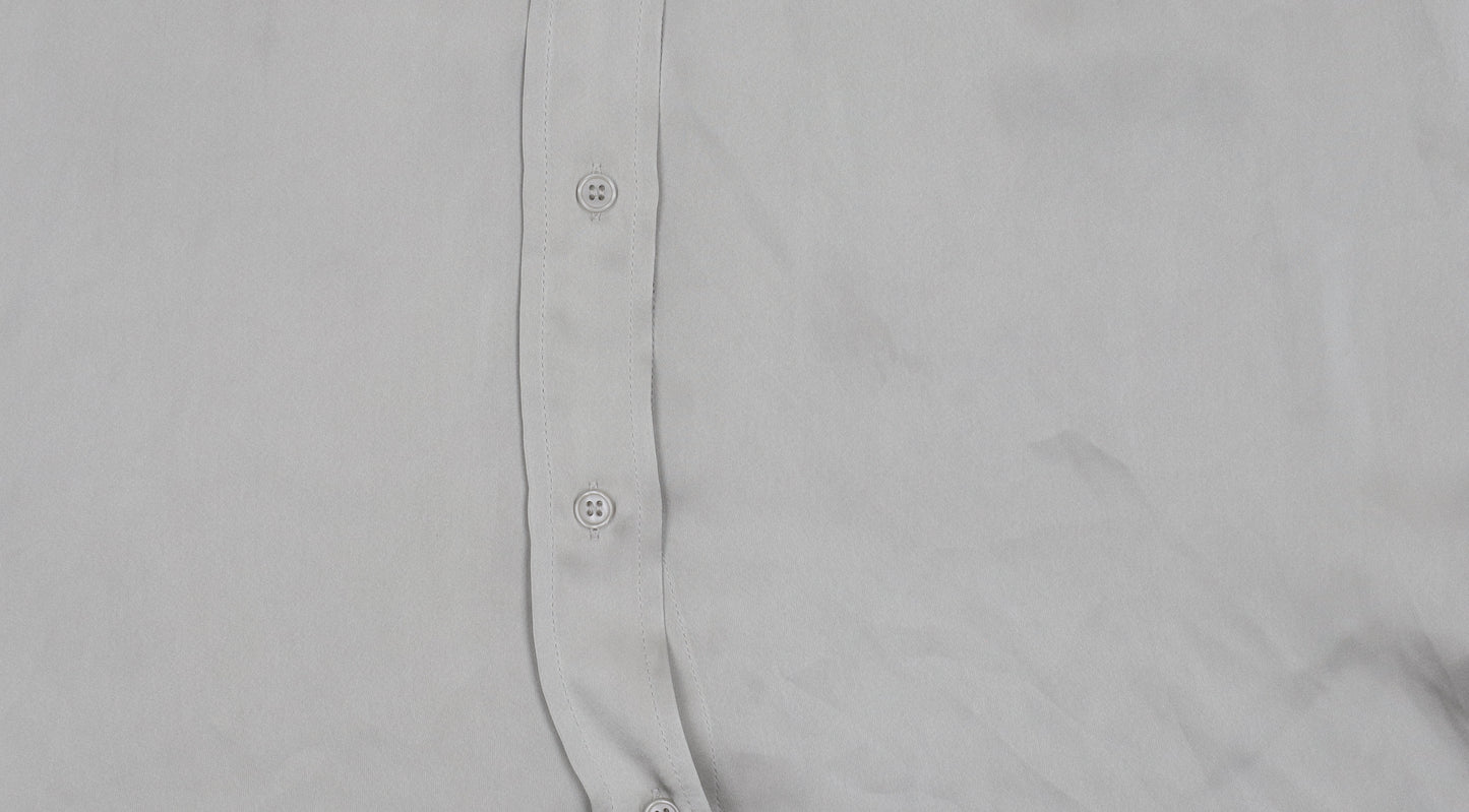 H&M Women's Beige Button-Up Shirt Size 12