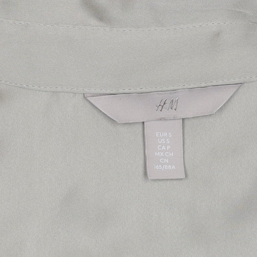 H&M Women's Beige Button-Up Shirt Size 12