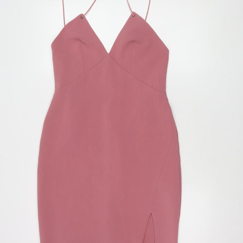 Topshop Women’s Pink Slip Dress, Size 12, Party