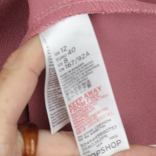 Topshop Women’s Pink Slip Dress, Size 12, Party