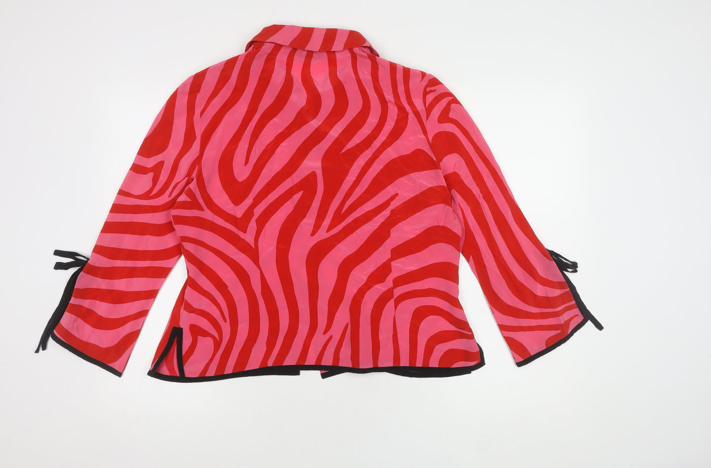 Debenhams Women's Red Silk Animal Print Blouse