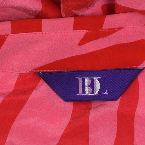 Debenhams Women's Red Silk Animal Print Blouse