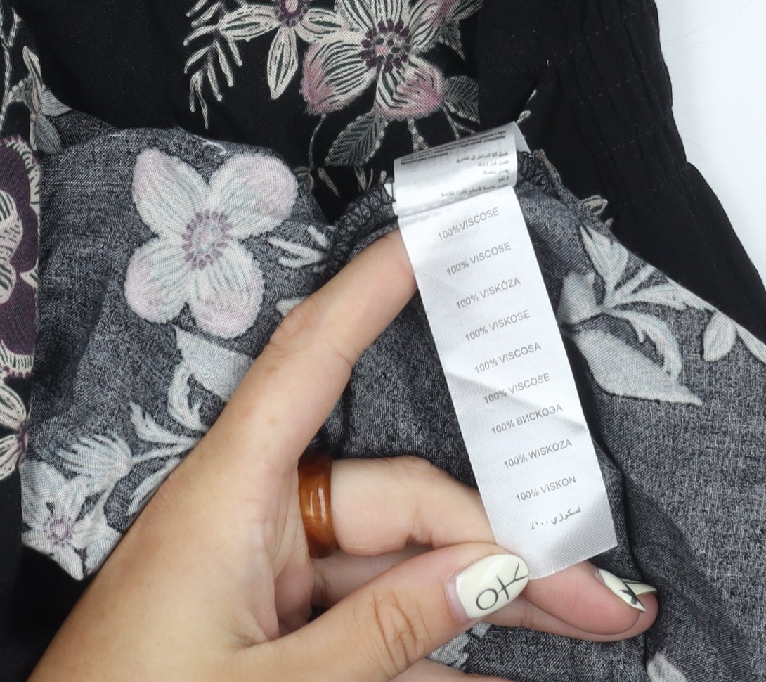 Apricot Women's Black Floral Dress Size 12