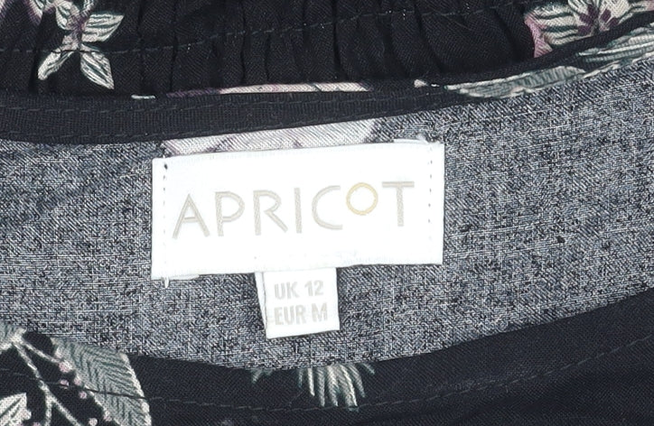 Apricot Women's Black Floral Dress Size 12