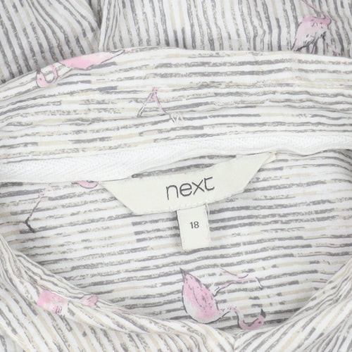 Next Women's Multicoloured Button-Up Shirt, Size 18