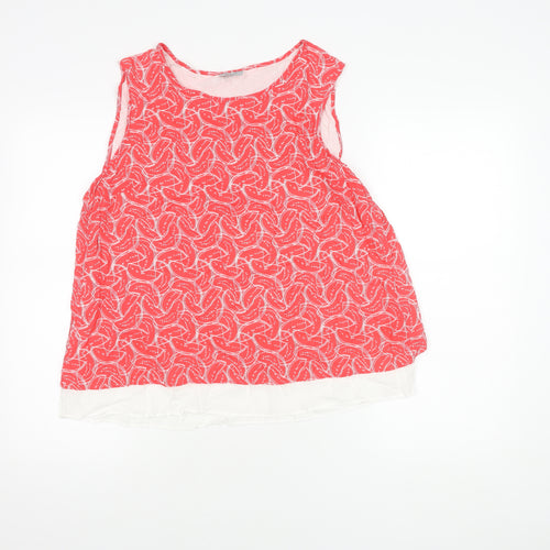 Oliver Bonas Red Geometric Sleeveless Top