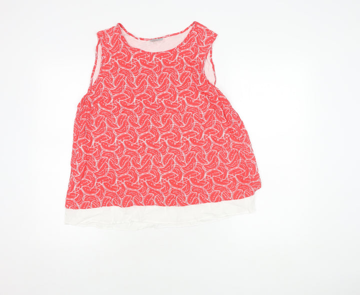 Oliver Bonas Red Geometric Sleeveless Top