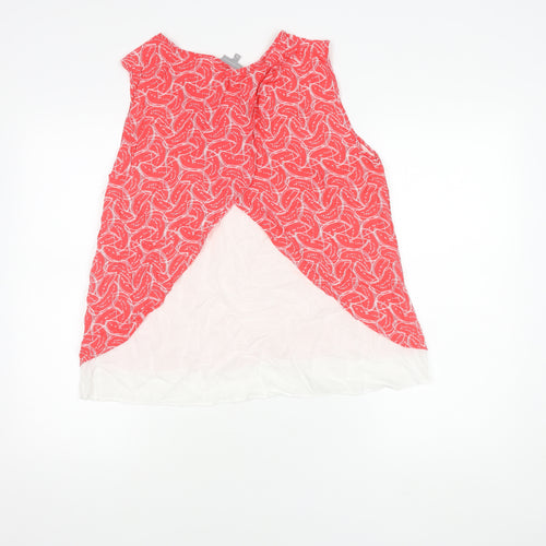 Oliver Bonas Red Geometric Sleeveless Top